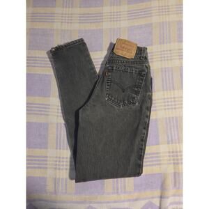 90s Vintage Levis 512 Jeans Size 3 Medium 23 x 29 Slim Fit Tapered Leg Black USA